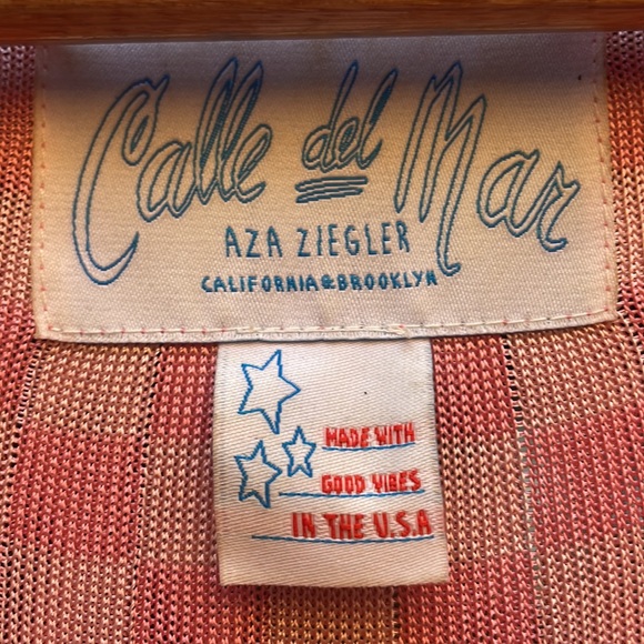 Calle del Mar Checkered Pink Cardigan Sz M - Picture 2 of 10